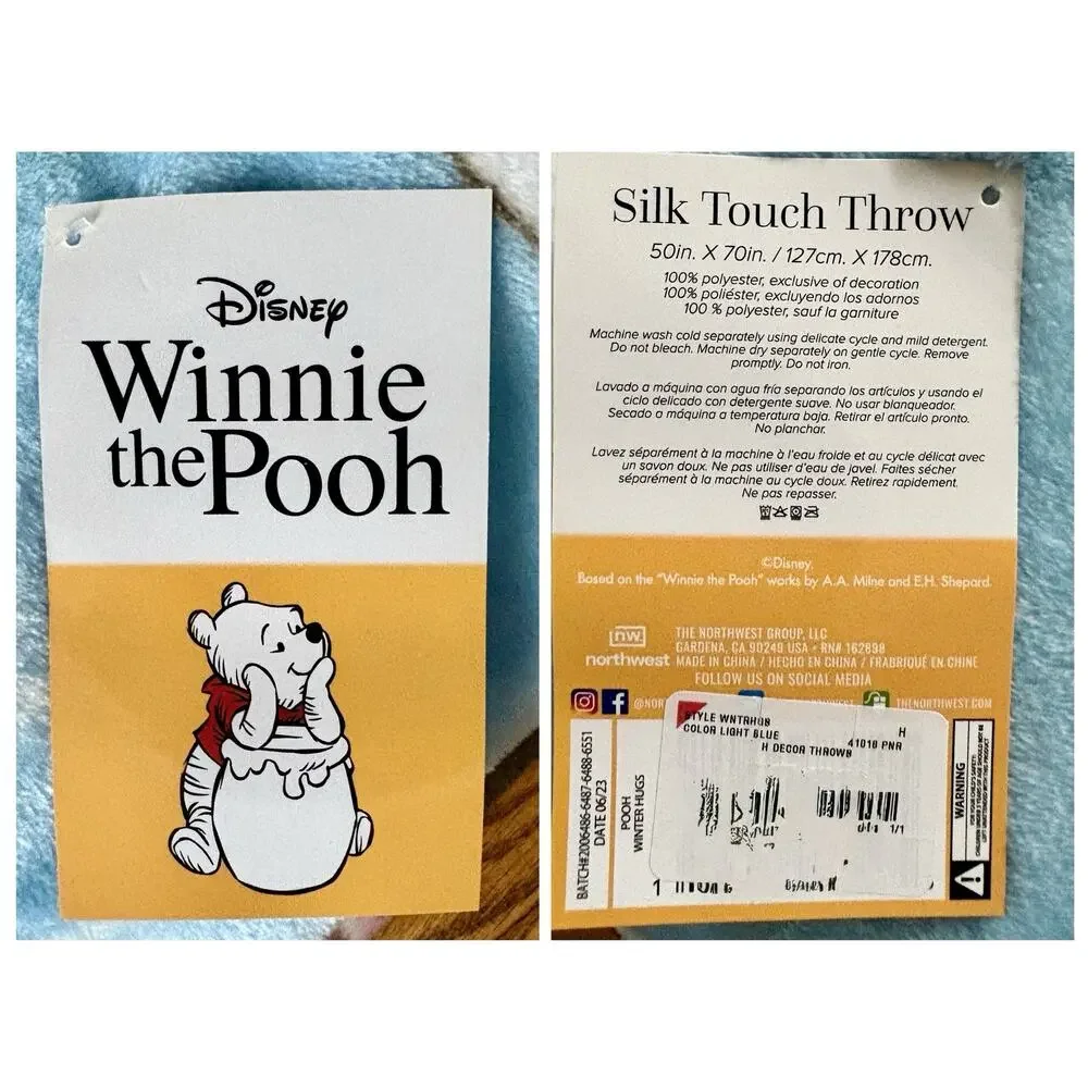 NWT WINNIE THE POOH Christmas Gift 6PC Bundle Throw Hunny Pot Necklace K-Beauty